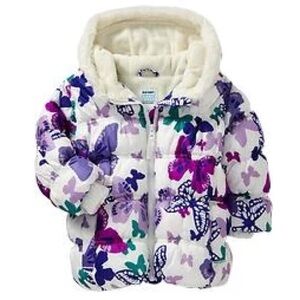 Old Navy Kids Jacket with Purple and Pink Butterfly Print